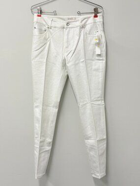 NWT Eric Silver Metallic Skinny Pants Size 6